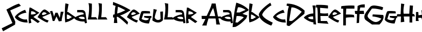 Screwball Regular font