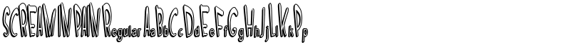 SCREAM IN PAIN Regular font
