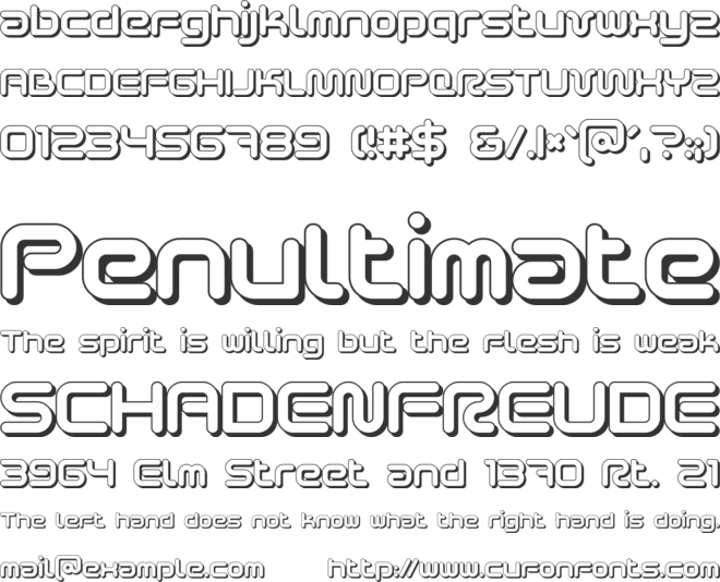 Sci Fied 2002 Ultra font preview