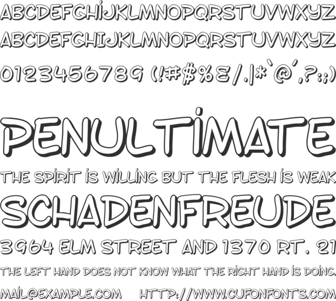 SF Toontime Shaded font preview