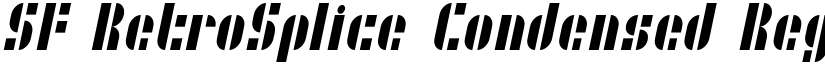 SF RetroSplice Condensed Regular font