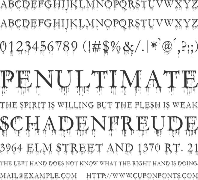 SF Gushing Meadow SC font preview