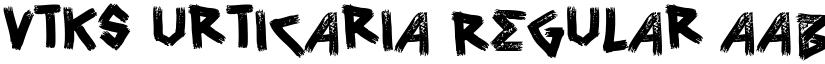vtks urticaria Regular font
