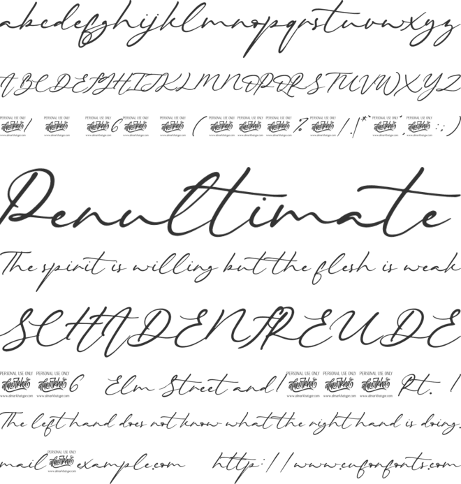 Beautiella font preview