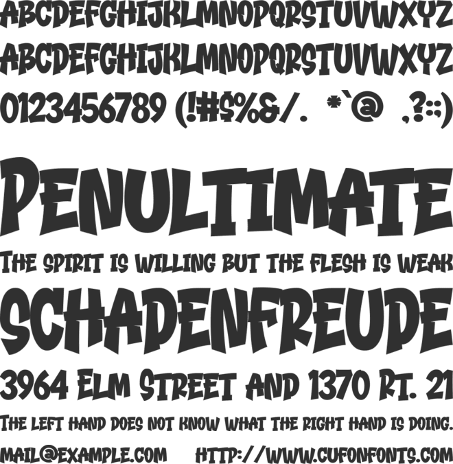 Gemstone font preview