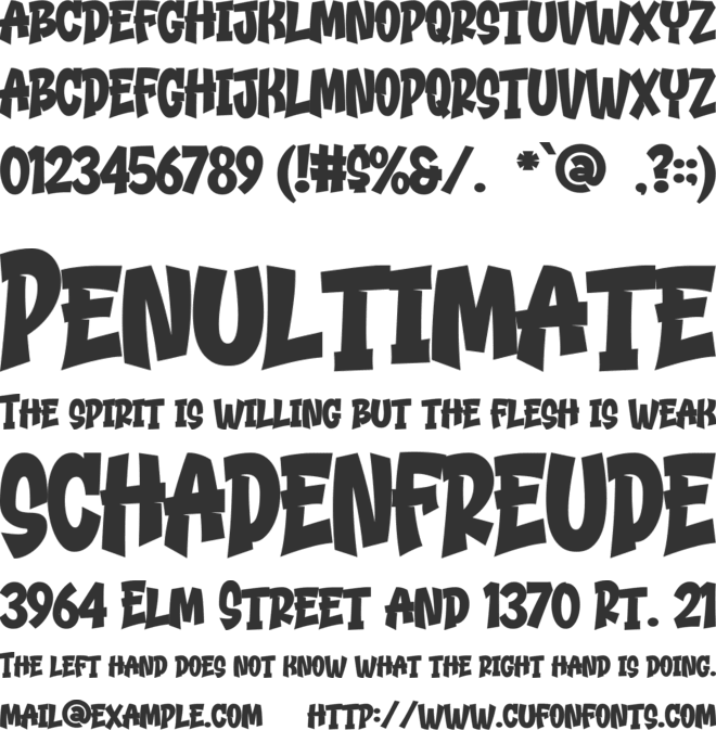 Gemstone font preview