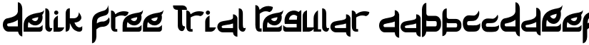 Delik Free Trial Regular font