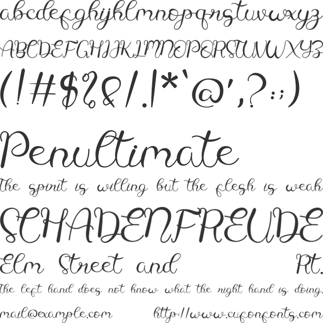 Butterfly font preview