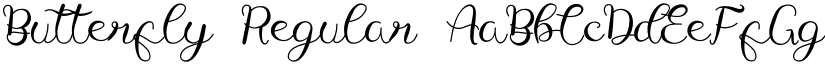 Butterfly Regular font