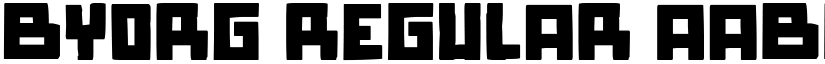 Byorg Regular font