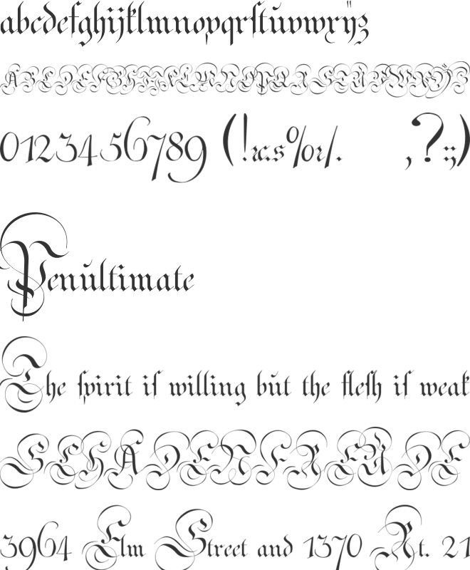 Strassburg Fraktur font preview