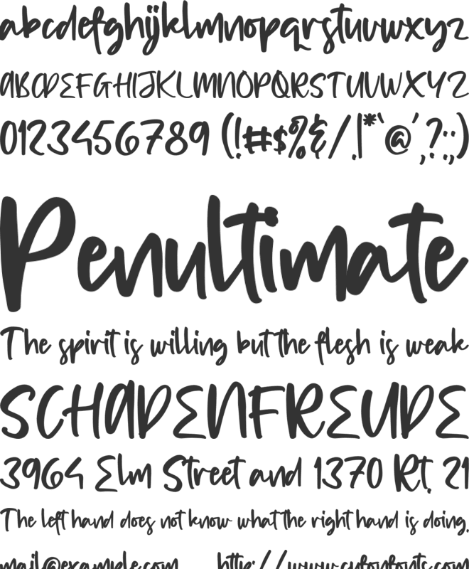 Princes Gabriela font preview