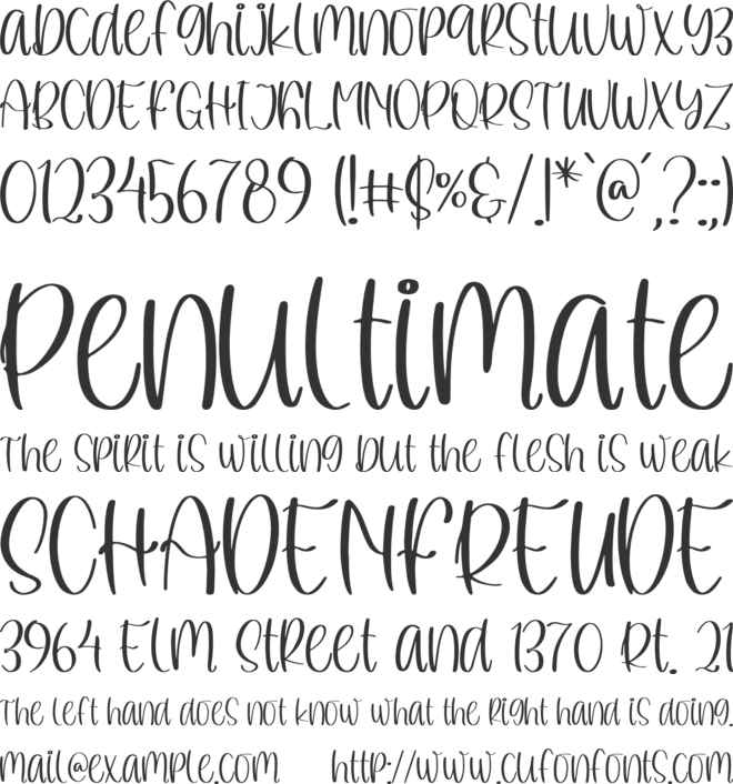 Berline Spark font preview