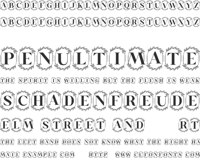 Yumeira Monogram font preview