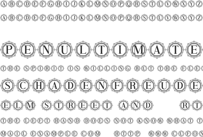Ziviliam Monogram font preview