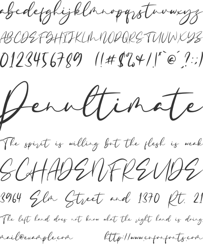 Mystical font preview
