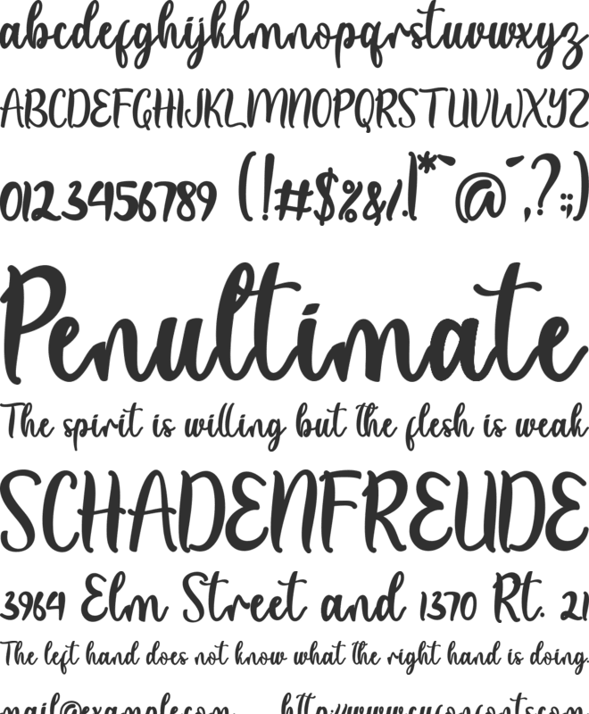 Summer View font preview
