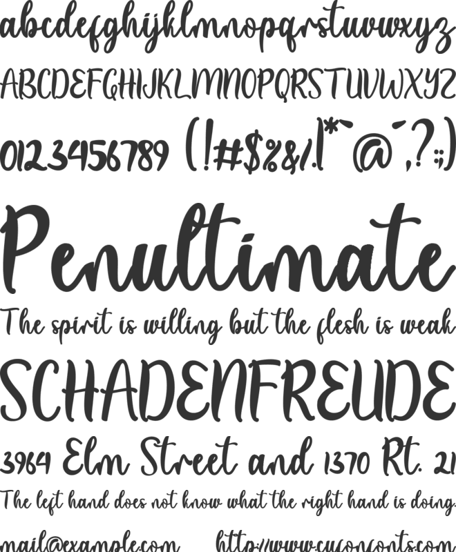 Summer View font preview