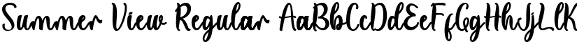 Summer View Regular font