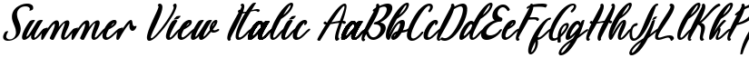 Summer View Italic font