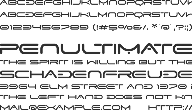 Space Speed Font font preview
