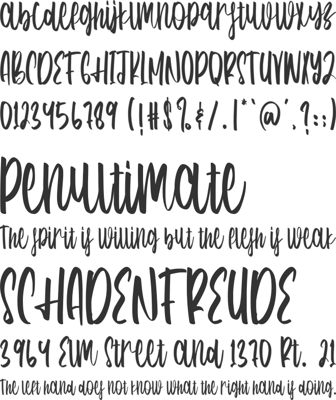 Beauty Moonlight font preview