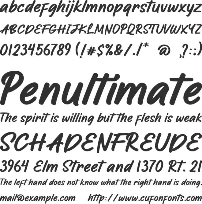 Ashery font preview