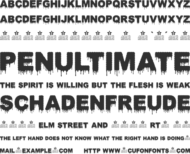CONFLICT DRIPS PERSONAL USE font preview