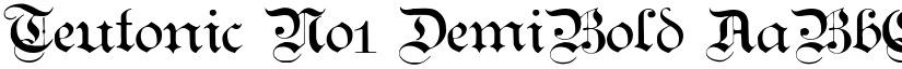 Teutonic No1 DemiBold font