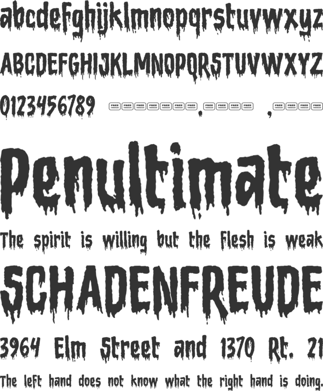 Bloody Camp Free Trial font preview