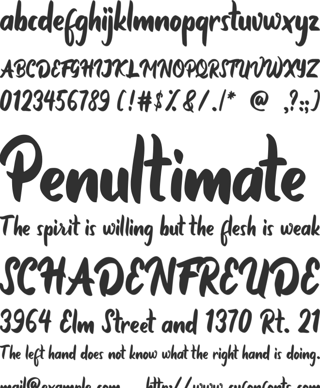 Somebody font preview