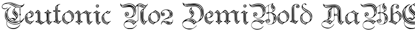 Teutonic No2 DemiBold font