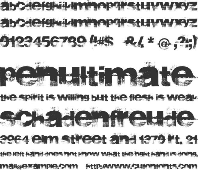 Sidewalk font preview