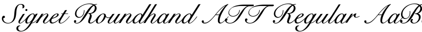 Signet Roundhand ATT Regular font