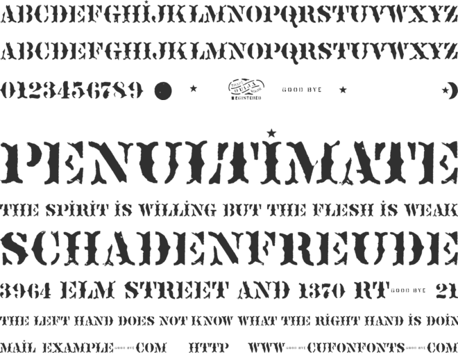 Sideshow font preview