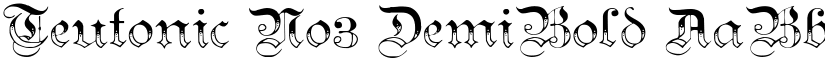 Teutonic No3 DemiBold font