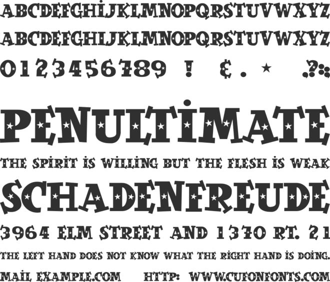 SpaceOut font preview