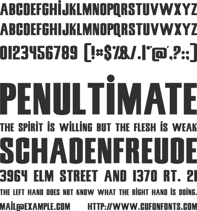 Snickers Straight font preview