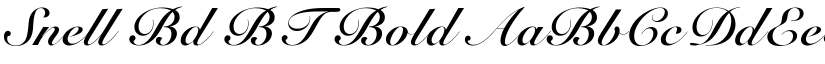 Snell Bd BT Bold font