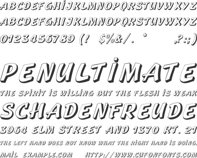 Sprague font preview