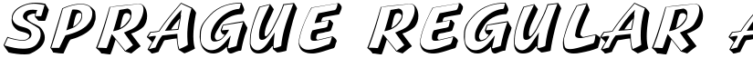 Sprague Regular font