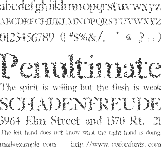 Sponged font preview