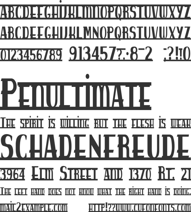 spankys bungalow font preview