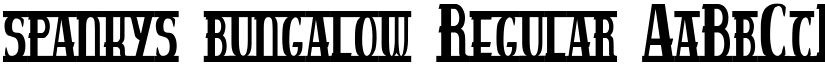 spankys bungalow Regular font