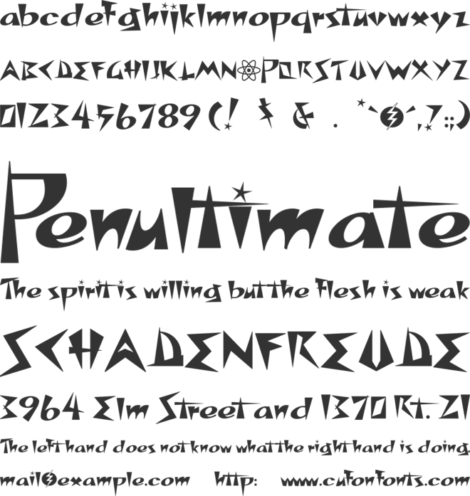 SpacePatrol font preview