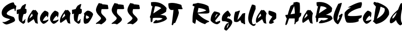 Staccato555 BT Regular font