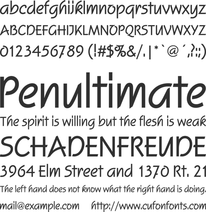 SquireD font preview