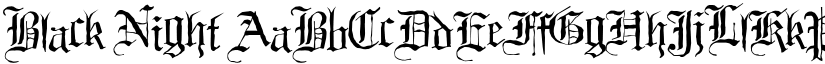 Black Night font download