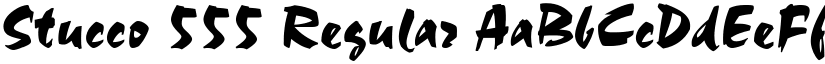 Stucco 555 Regular font