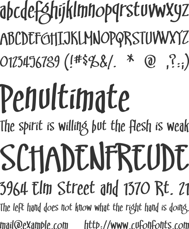 SwingSet BB font preview